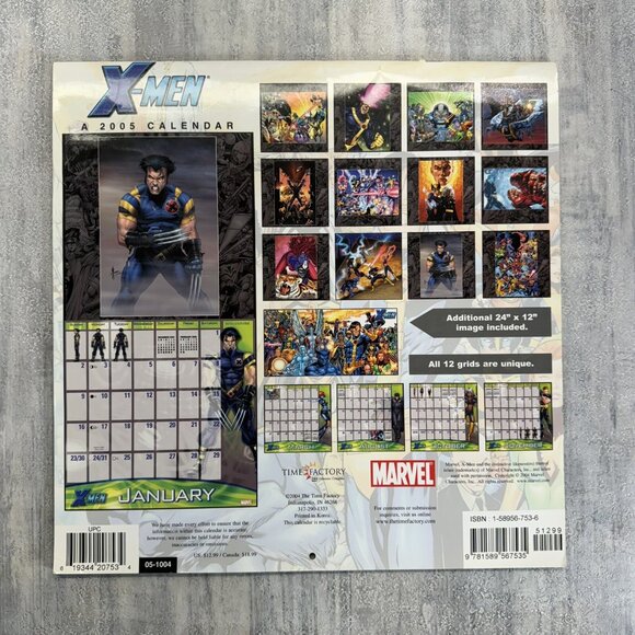Marvel Fanastic 4 X-Men Justice League 4 Calenders Unused 2003 2004 2005 Vintage - Picture 12 of 16
